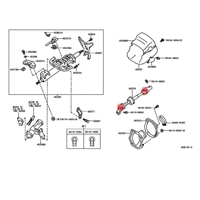 45220-33070 ST-1640 CRUCETA CAÑA DE DIRECCION TOYOTA CAMRY 2.2 1997-2001 45220-33070 ST-1640 CRUCETA CAÑA DE DIRECCION TOYOTA CAMRY 2.2 1997-2001