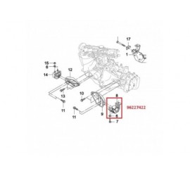 96227422-K 96227422 BASE MOTOR IZQUIERDA  DAEWOO RACER 94-99  SINC.