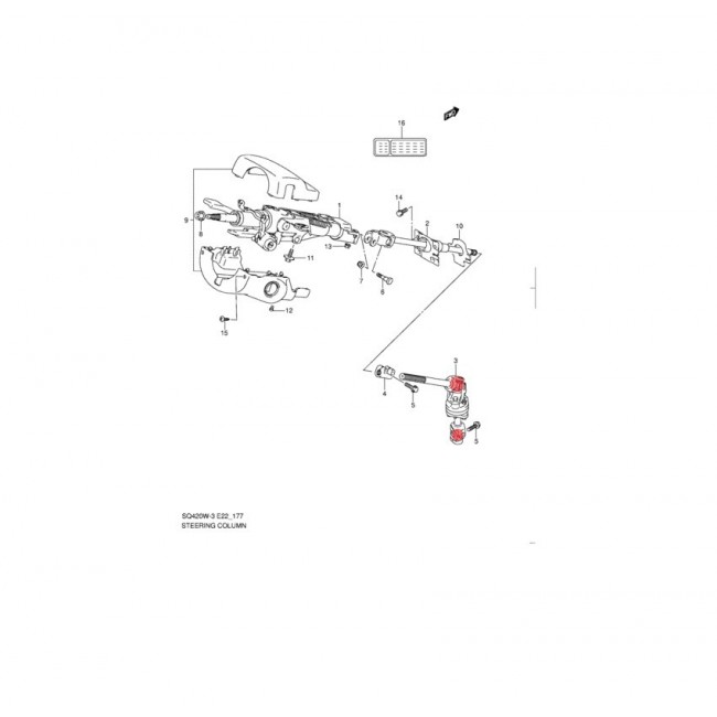 48220-65J50-000 ST-1640 CRUCETA CAÑA DE DIRECCION CHEVROLET GRAND VITARA 2000-2006 48220-65J50-000 ST-1640 CRUCETA CAÑA DE DIRECCION CHEVROLET GRAND VITARA 2000-2006
