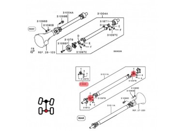 MR-377128 CRUCETA DE CARDAN MITSUBISHI L200 SPORTERO 3.5 2008-2015