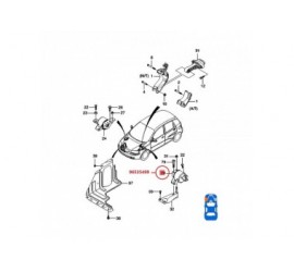 96535499-K 96535499 BASE MOTOR IZQUIERDA CHEVROLET AVEO 1.6 11-15
