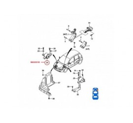 96535510 96535510 BASE MOTOR DERECHA CHEVROLET AVEO LT 1.6 08-15