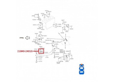 21840-24010-K 21840-24010 BASE DE MOTOR  DELANTERA HYUNDAI EXCEL 1.5 SINC.