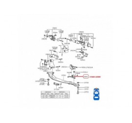 21840-24010-K 21840-24010 BASE DE MOTOR  DELANTERA HYUNDAI ACCENT 1.3 SINC.