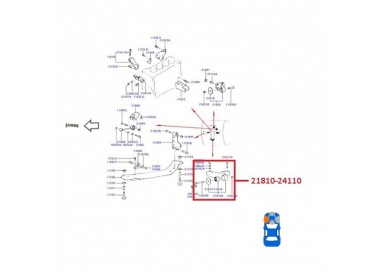 21810-24110-K 21810-24110 BASE DE MOTOR IZQUIERDA HYUNDAI EXCEL 1.3