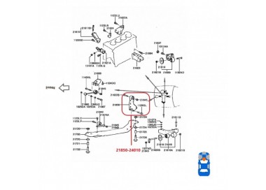 21850-24010 21850-24010 BASE DE MOTOR TRASERA HYUNDAI EXCEL 1.3 SINC.
