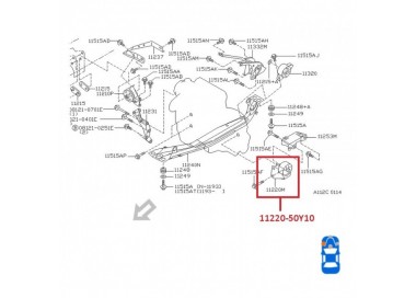 11220-50Y10-TH 11220-0M010 BASE DE MOTOR IZQUIERDA NISSAN SENTRA B14 95-99 AUT.