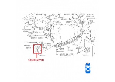11350-50Y00 11350-41B00 BASE MOTOR DELANTERA NISSAN SENTRA B13 00-08 SINC.