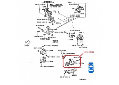 12372-15170-TH 12372-02060 BASE DE MOTOR IZQUIERDA TOYOTA COROLLA 1.8  92-97
