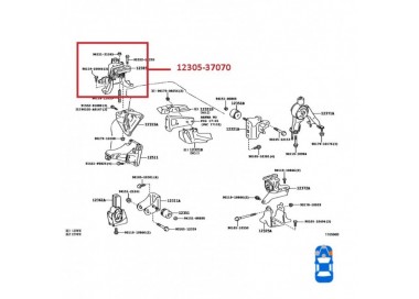 12305-37070-TH 12305-37070 BASE MOTOR DERECHA TOYOTA COROLLA 1.8 2015-018