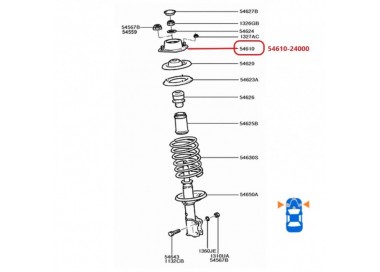 HY0132 54610-24000 BASE AMORTIGUADOR DELANTERA HYUNDAI EXCEL 1.5 90-96
