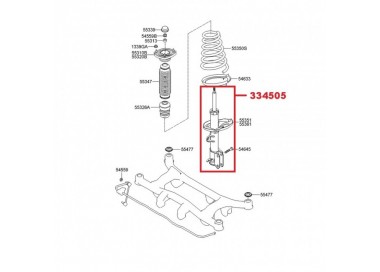 334505-JSK 55351-1F800/553502E500 AMORTIGUADOR TRASERO KIA SPORTAGE 04-10 RH/LH
