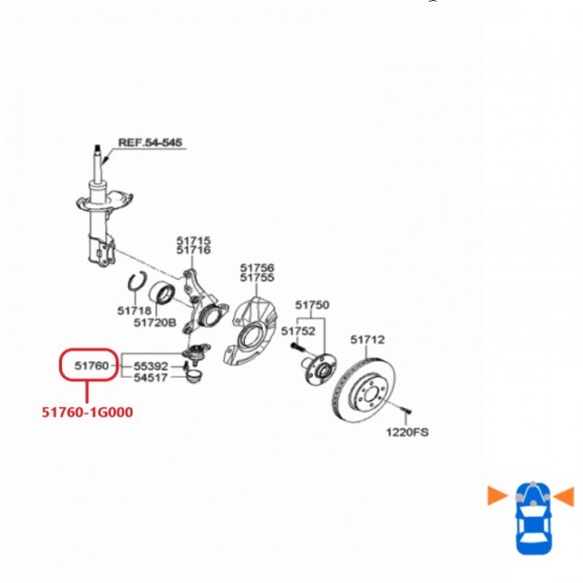 51760-1G000 51760-0P000 MUÑON HYUNDAI ACCENT CVVT 1.6 06-11 51760-1G000 51760-0P000 MUÑON HYUNDAI ACCENT CVVT 1.6 06-11
