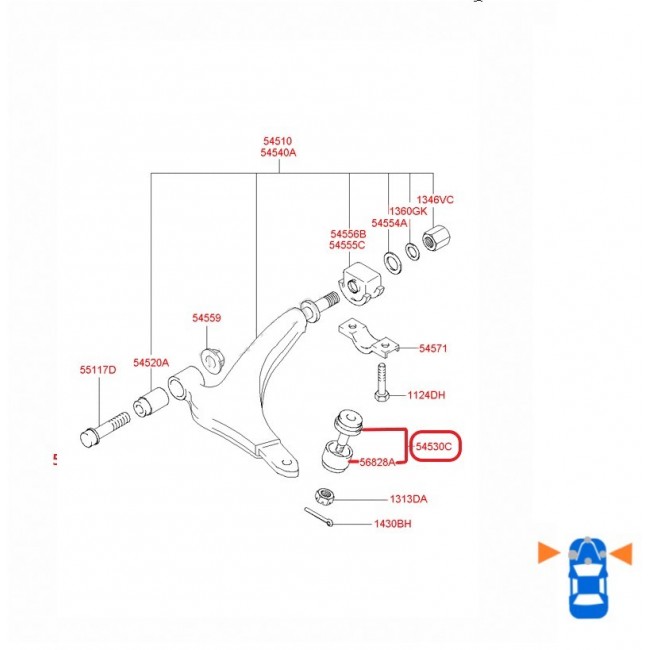 54530-02000 54530-02000 MUÑON HYUNDAI ATOS 1.1 03-14 54530-02000 54530-02000 MUÑON HYUNDAI ATOS 1.1 03-14