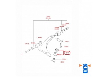 54530-02000 54530-02000 MUÑON HYUNDAI ATOS 1.1 03-14