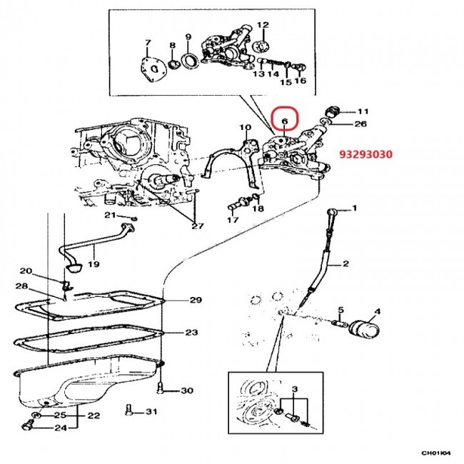 GM0137 93293030 BOMBA DE ACEITE CHEVROLET CORSA 1.4 00-06