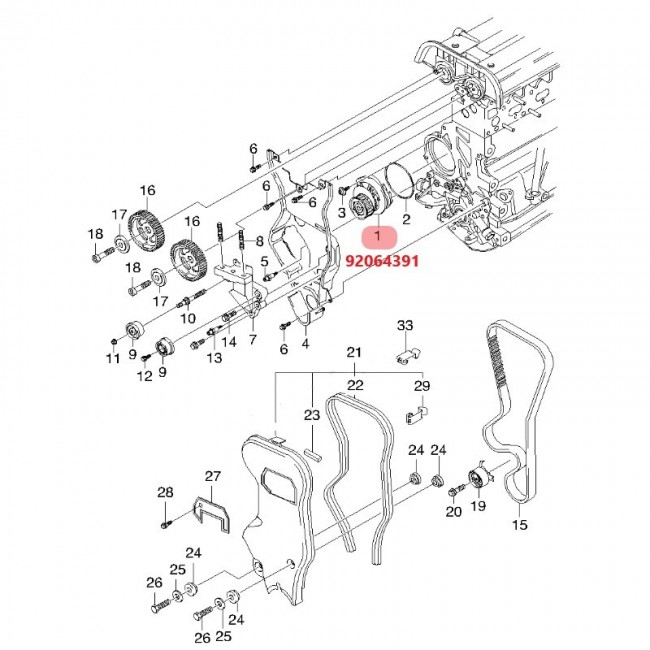 DA0150 92064391 BOMBA DE AGUA DAEWOO NUBIRA 2.0 00-02