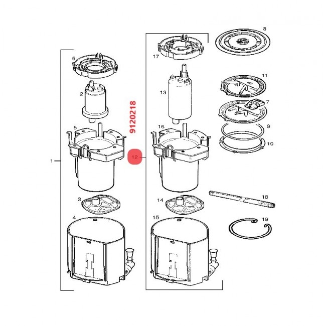 GM0235 TE1054-90411101 BOMBA GASOLINA CHEVROLET CORSA 1.6 00-06