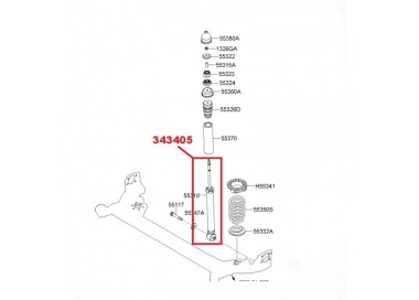 343405-JSK 55310-07100 AMORTIGUADOR TRASERO KIA PICANTO 08-11 RH/LH