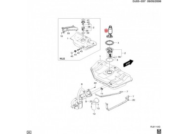 E2068 96447440 BOMBA GASOLINA UNIVERSAL CHEVROLET OPTRA DESING/ADVANCE