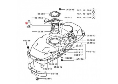 E2068 1760A210 BOMBA GASOLINA UNIVERSAL MITSUBISHI L200 SPORTERO 3.5 08-15