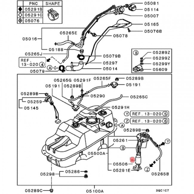E2068 MR325884 BOMBA GASOLINA UNIVERSAL MITSUBISHI MONTERO SPORT 00-09