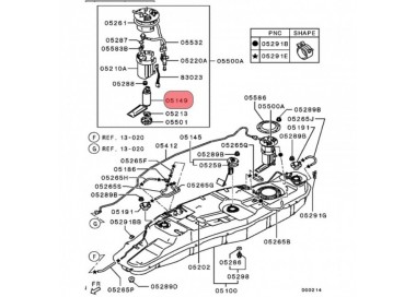 E2068 1760A233 BOMBA GASOLINA UNIVERSAL MITSUBISHI MONTERO LIMITED 3.8 06-09