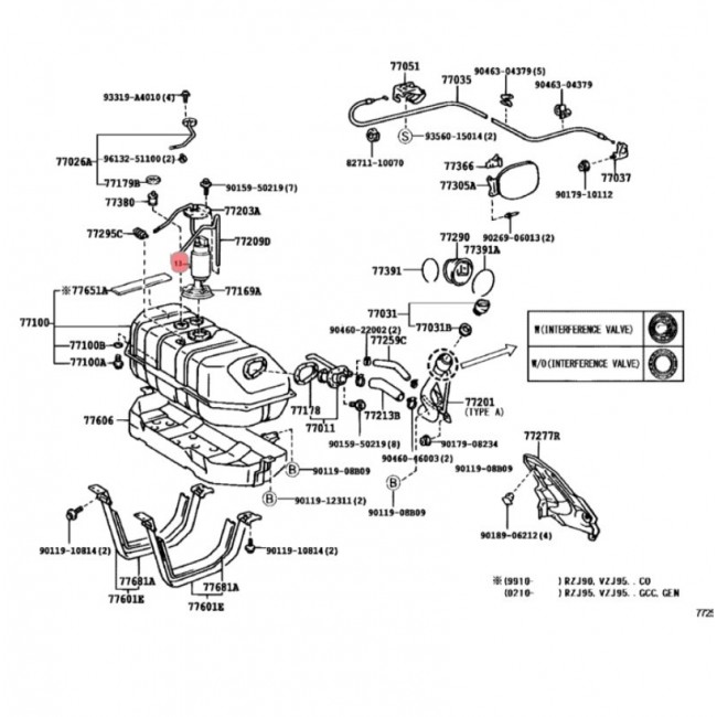 E2068 23221-15040 BOMBA GASOLINA UNIVERSAL TOYOTA MERU 05-09