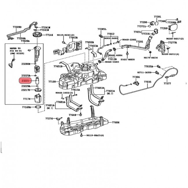 E2068 23220-31430 BOMBA GASOLINA UNIVERSAL TOYOTA 4RUNNER 10-19