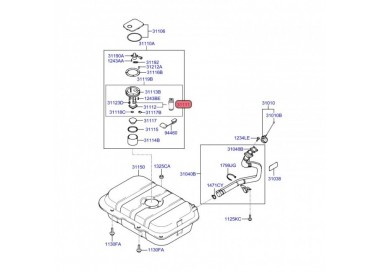 E2068 31111-05000 BOMBA GASOLINA UNIVERSAL HYUNDAI ATOS 1.1 03-14