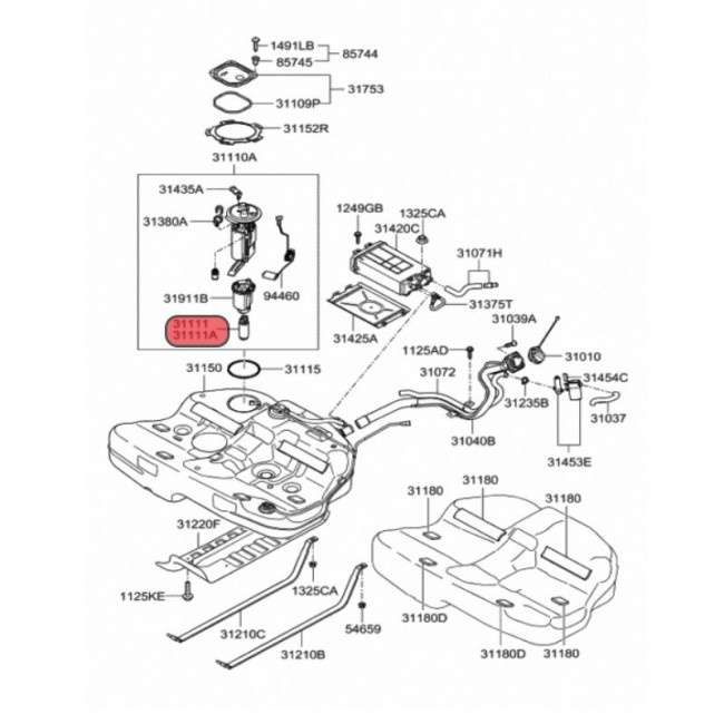 E2068 31911-09000 BOMBA GASOLINA UNIVERSAL HYUNDAI SONATA 2.4 05-10