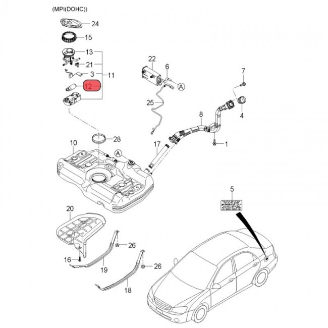 E2068 31111-2F000 BOMBA GASOLINA UNIVERSAL KIA CERATO 2.0 06-08