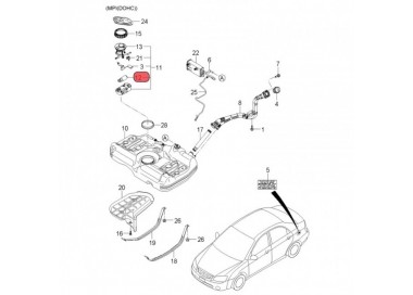 E2068 31111-2F000 BOMBA GASOLINA UNIVERSAL KIA CERATO 2.0 06-08