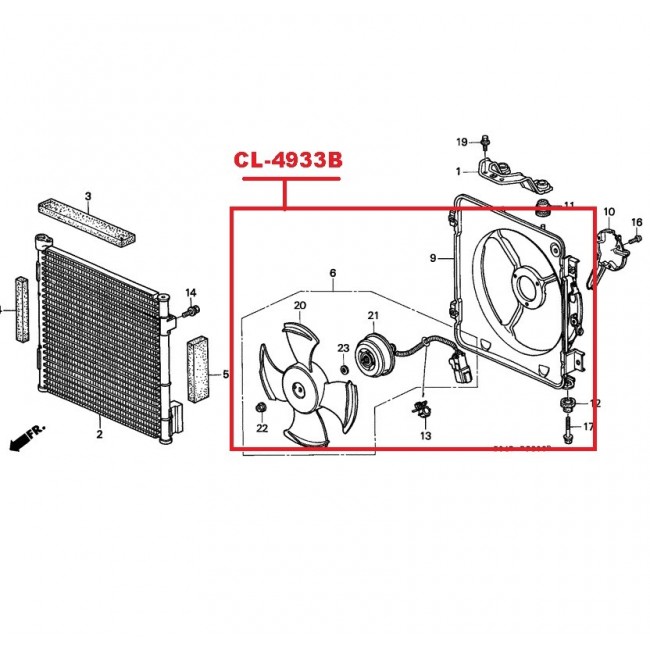 CL-4933B  80151-S04-003 ElECTRO A/C HONDA CIVIC 1.5 96-01