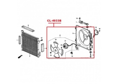 CL-4933B  80151-S04-003 ElECTRO A/C HONDA CIVIC 1.5 96-01