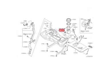 E2068 17040ED80A BOMBA GASOLINA UNIVERSAL NISSAN TIIDA 1.8 05-08