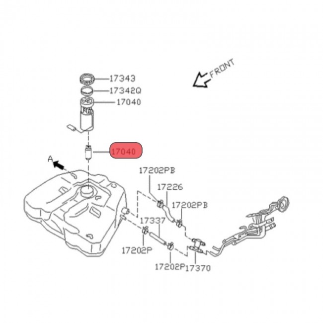 E2068 17040-7Y000 BOMBA GASOLINA UNIVERSAL NISSAN ALTIMA 2.5 01-08