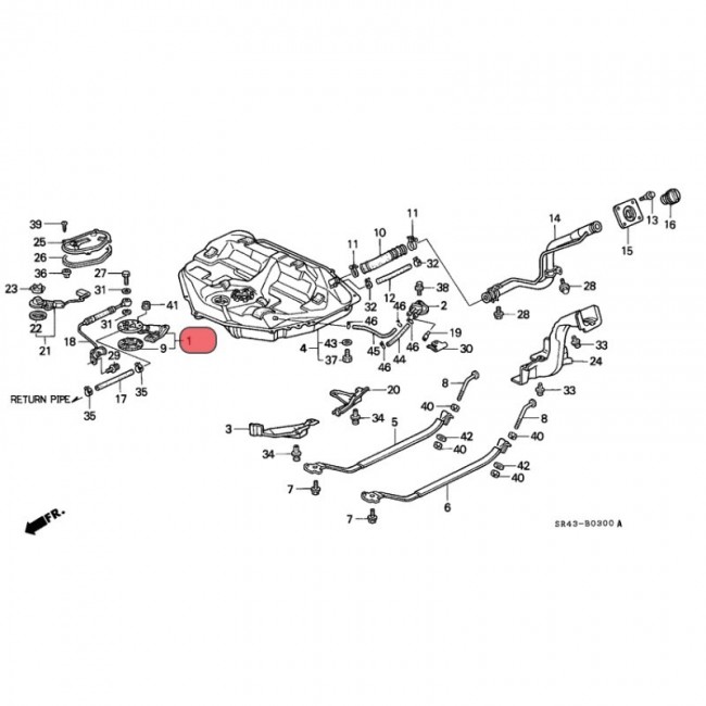 E2068 17040-SR1-M30 BOMBA GASOLINA UNIVERSAL HONDA CIVIC 1.6 92-95