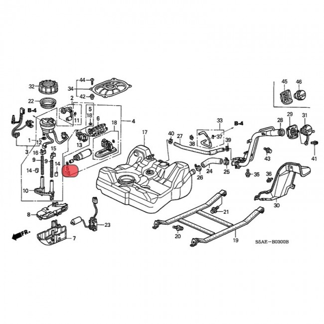 E2068 17040-S5A-930 BOMBA GASOLINA UNIVERSAL HONDA CIVIC 1.7 01-05