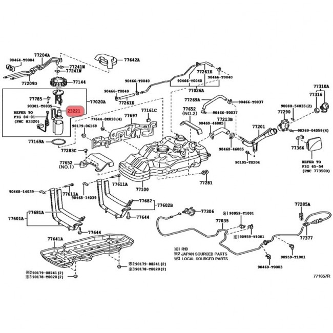 PG0106-A01175 23220-0C050 BOMBA GASOLINA UNIVERSAL TOYOTA HILUX 2.7 06-12