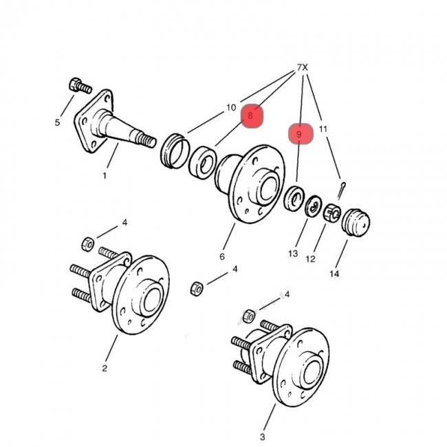 MV0008 90486463 KIT ROLINERAS TRASERAS DAEWOO LANOS 1.5 97-02 (EXTERNA/INTERNA)